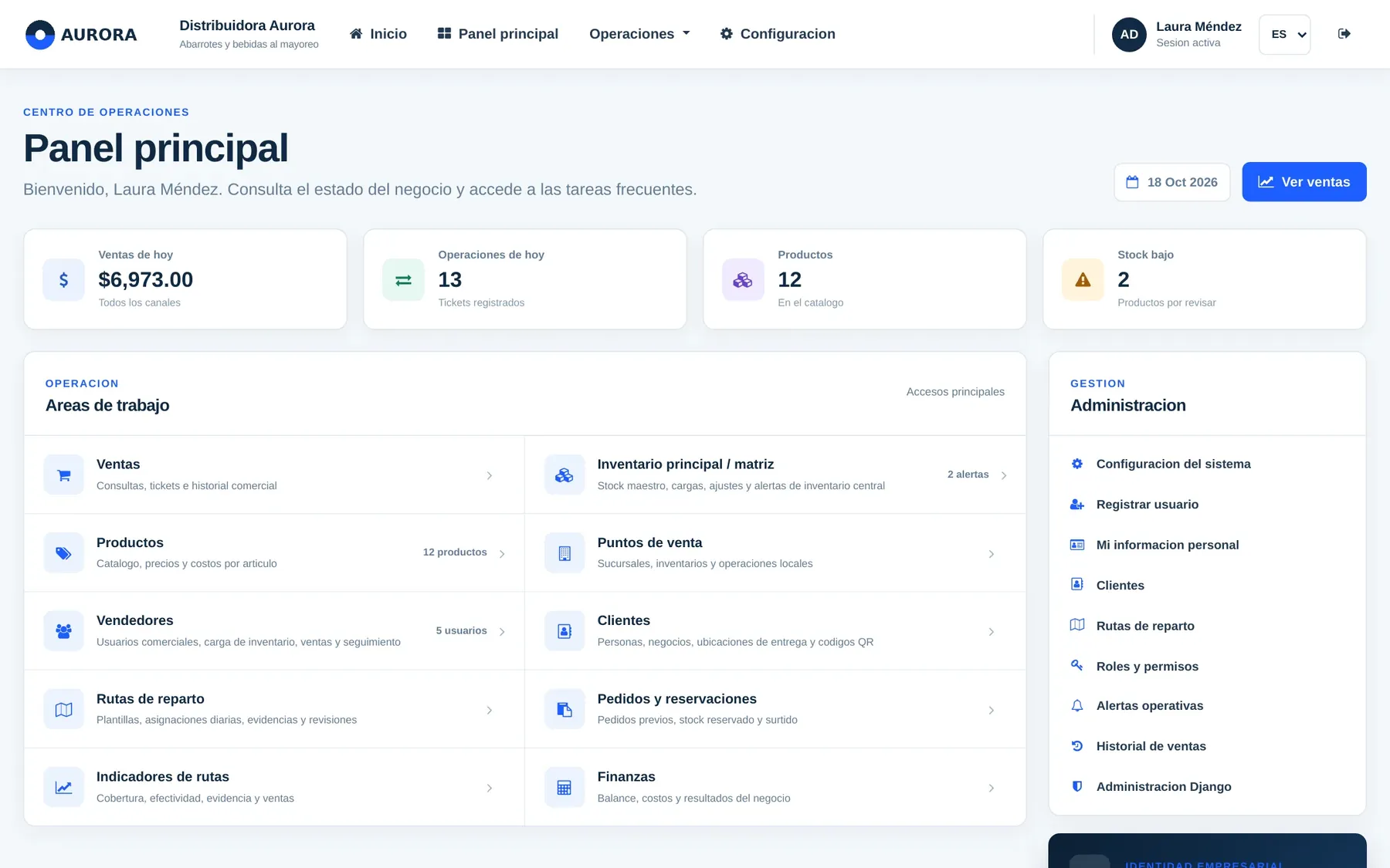 Virtesoft POS dashboard